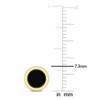 EVERLY JEWELRY | Yellow Plated Sterling Silver 5/8ct TGW Black Onyx Stud Earrings - 2 of 4