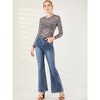 Allegra K Women's Retro High Waist Stretchy Flare Denim Jeans - 4 of 4