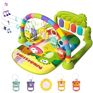 WOPET Baby Gym Play Mat Kick Play Piano Gym with Musical Tummy Time Mat Activity Center for Newborn Infants - 1 of 1
