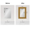 Amanti Art Mirror Makeover Bathroom Mirror Frame Border Kit - Fully Assembled Peel and Stick Frame - Mirror NOT Included - Parlor Trim - 4 of 4