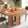 Tribesigns 47.24-Inch Round Dining Table with Wooden Pedestal Base - image 2 of 4