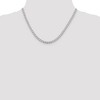 Black Bow Jewelry 4.5mm Sterling Silver Hollow Flat Open Curb Chain Necklace - 3 of 4