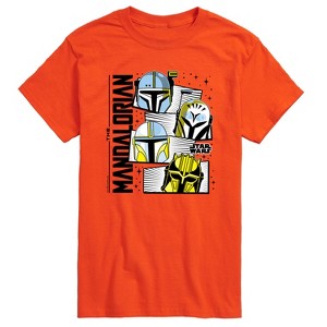 Men's - Star Wars - The Mandalorian Mando Helmet Grid Short Sleeve Graphic T-Shirt - 1 of 4