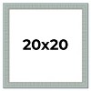 PosterPalooza | Square Refined Blue Picture Frame - UV Acrylic, Foam Board Backing, Hanging Hardware - 2 of 4