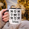 Coquette Skulls and Bows Personalized Mug, Gothic & Stylish Halloween Gift with Custom Name - 3 of 4
