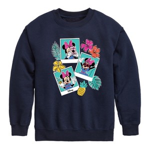 Boys' - Disney - Minnie Assorted Pics Graphic Long Sleeve Fleece Sweatshirt - 1 of 4