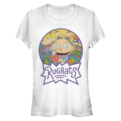 Junior's Rugrats Character Logo Circle T-Shirt