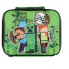 Minecraft Lunch Box Creeper Zombie Skeleton Steve Alex Textured Insulated Snack Tote Bag Multicolored - 2 of 4