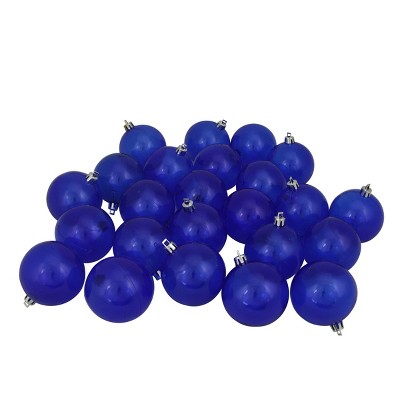 Northlight 32ct Blue Shatterproof Transparent Christmas Ball Ornaments 3.25" (80mm)