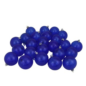 Northlight 32ct Blue Shatterproof Transparent Christmas Ball Ornaments 3.25" (80mm) - 1 of 4