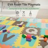 36 Tiles ABC Foam Playmat | Interlocking Tiles with 24 Border Pieces | Total Floor Coverage 74” x 74” | Blue & Brown - 2 of 4