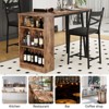 CuisinSmart 3-Piece Dining Table Set for 2, High Top Kitchen Bar Table with 3 Tier Storage Shelves & 2 Stool, Expandable Bar Dining Room Set - 3 of 4