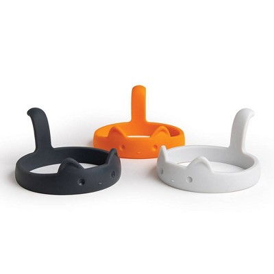 Ototo 3pc Pancats Egg Rings Silicone Pancake and Egg Cooker Set