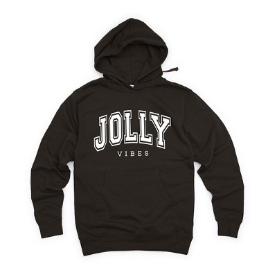 Simply Sage Market Women's Graphic Hoodie Jolly  Vibes Varsity Thick Outline