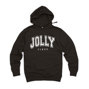 Simply Sage Market Women's Graphic Hoodie Jolly  Vibes Varsity Thick Outline - 1 of 2