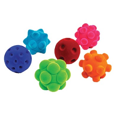 Rubbabu: Six 3" Sensory Balls, Ages 1+