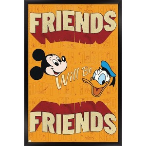 Trends International Disney Mickey Mouse & Donald - Friends Framed Wall Poster Prints - 1 of 4
