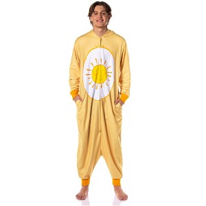 Seven Times Six Care Bears Adult Kigurumi Union Suit Funshine Bear Costume Pajamas - 1 of 4