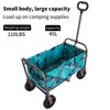 Yard Cart, Beach Trolley Cart, Garden Wagon with Adjustable Handles, Wheels, Foldable Wagon, Heavy Duty Folding Utility Garden Cart for Garden Farm - 3 of 4