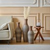 Angel Sar 3-Piece Brown PVC Floor Vase Set, Tall Decorative Flower Stands for Dried Stems, Modern Home Decor for Living Room & Entryway - 4 of 4
