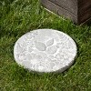 Sullivans 11" Floral Stepping Stone, Cement - 3 of 3