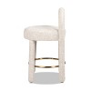 Jennifer Taylor Home Penny 26.5" Round Arched Upholstered Counter Stool, Set of 2, Travertine Beige Chenille - 3 of 4