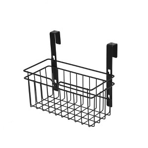Over the Door Metal Basket, Black - 1 of 4