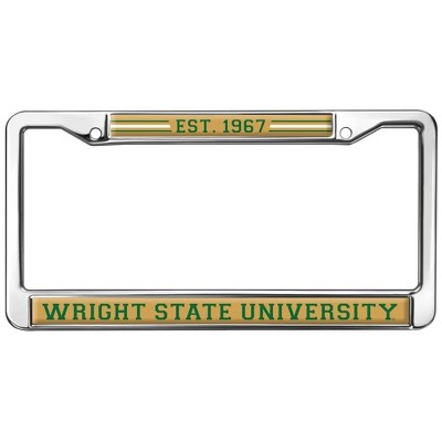 Wright State University School Logo Full Size Standard License Plate Metal Frame