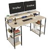 Bestier 55'' Computer Desks with Reversible Bookshelf, Standing Writing Desk for Home Office/Studying/Gaming - 3 of 4