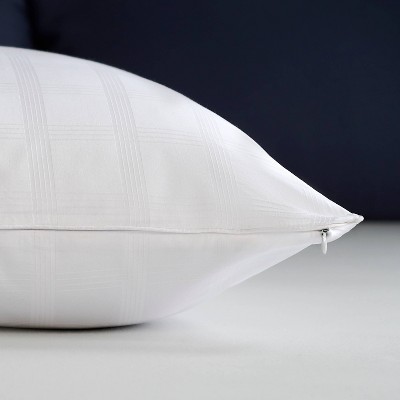 King Size White Cotton Zippered Pillow Protector