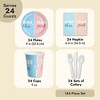 Blue Panda 144 Piece Gender Reveal Plates and Napkins Dinnerware Set, Team Boy, Team Girl Party Bundle, Serves 24 - 4 of 4