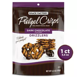 Snack Factory Dark Chocolate Drizzlers Pretzel Crisps - 5.5oz