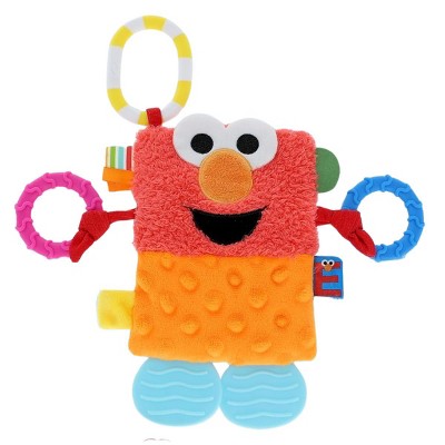 Sesame Street Elmo Tug & Tag 10" Inch Plush Sensory Soft Activity Teether Toy