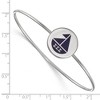 Black Bow Jewelry Sterling Silver Sigma Sigma Sigma Greek Life Bangle Bracelet 7 Inch - 2 of 3