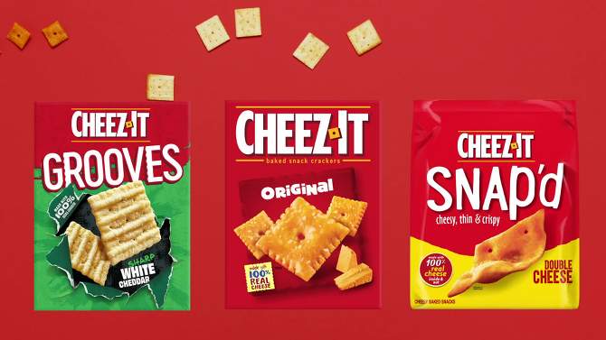 Cheez-It Grooves Sharp White Cheddar Crackers - 9oz, 2 of 9, play video