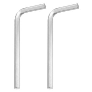 Unique Bargains Metric Stainless Steel L-Shape Long Arm Ball End Hex Wrenches Silver 2 Pcs - 1 of 4