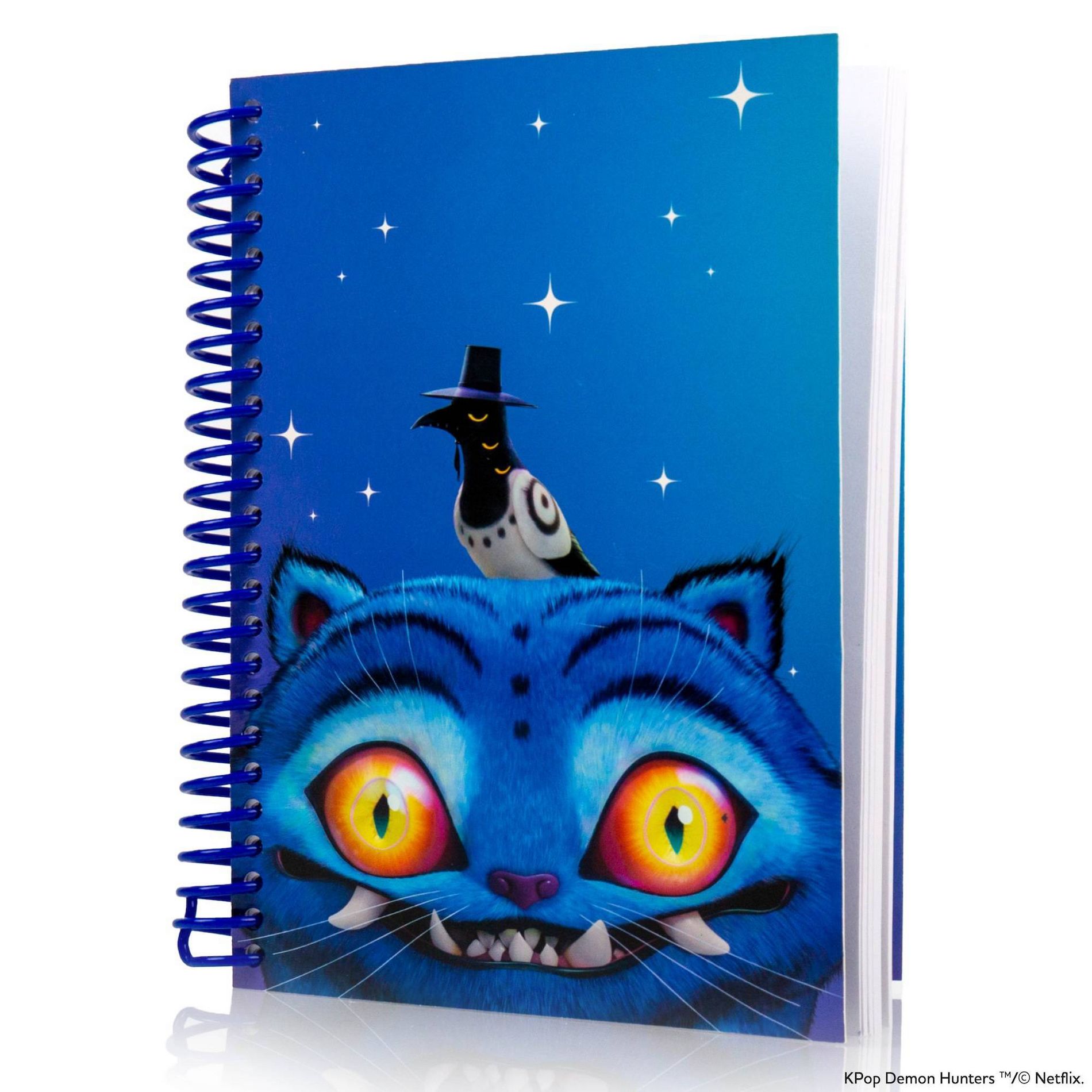KPop Demon Hunters 6"x8" Hard Cover Spiral Notebook Cat