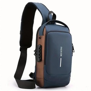 Waterproof Motorcycle Chest Bag,Anti Theft Shoulder Bag Oxford Fabric, Multifunctional For Hiking Outdoor Activities, Versatile Carryall Durable - 1 of 4