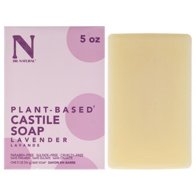 Dr. Natural Castile Bar Soap - Multipurpose Soap Bar with Anti-Acne Properties - For Face, Body and Hair - Sensitive Skin Body Wash - Lavender - 5 oz