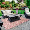 Northlight 4' x 6' Pink and Cream Floral Design Rectangular Outdoor Area Rug - 2 of 4