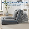 64.9" Upholstered Human Dog Bed for Adult & Pets, Large Bean Bag Bed with 5 Adjustable Position, 2 Soft Pillows - 4 of 4