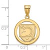Black Bow Jewelry 14k Yellow Gold Plated Sterling Silver U.S. Military Academy Black Knights NCAA Small Pendant - 2 of 3