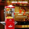 INFURNIC Popcorn Poppers Popcorn Machine with Cart 10 Oz Kettle Portable Movie Theater Popcorn Maker with Storage, Red, 20.87"*11.81"*51.18" - 2 of 4