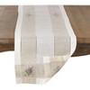 Saro Lifestyle Embroidered Lavender Hemstitch Runner, Ivory, 15" x 70" - 2 of 4