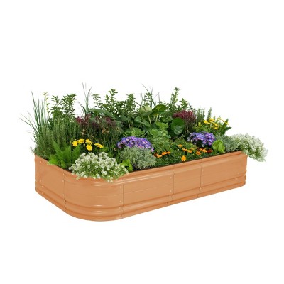 Vego Garden 10-in-1 Novel Modular Rectangular Metal Outdoor Raised Garden Bed Kit 48"x96"x17"