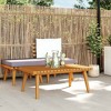 Garden Coffee Table Golden brown Solid acacia wood vidaXL - 3 of 4