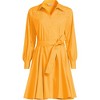 Lands' End Women's Poplin Button Front Dress with Godets - 3 of 4