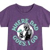Girls' - The Mandalorian - Where Dad Goes I Go Fitted Short Sleeve Graphic T-Shirt - 2 of 4
