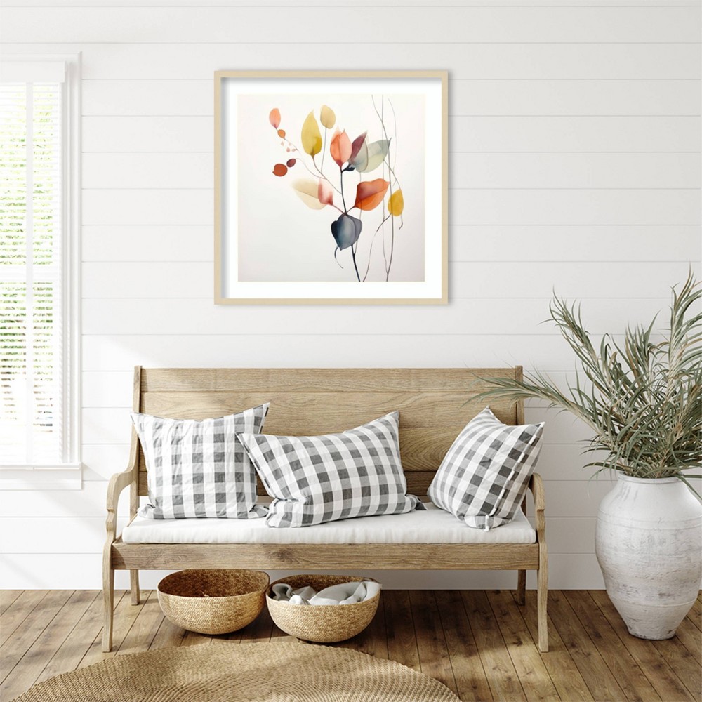 Photos - Other Decoration Amanti Art 33"x33" Fluid Floral Artistry I by Irena Orlov Wood Framed Wall Art Print