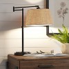 23" Traditional Swing Arm Oil Rubbed Table Lamp Black - Threshold™ - image 2 of 4